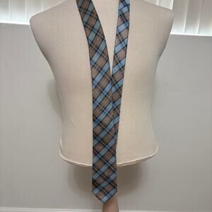 RETRO Paris Blue Men's 100% Silk Neck Tie One size